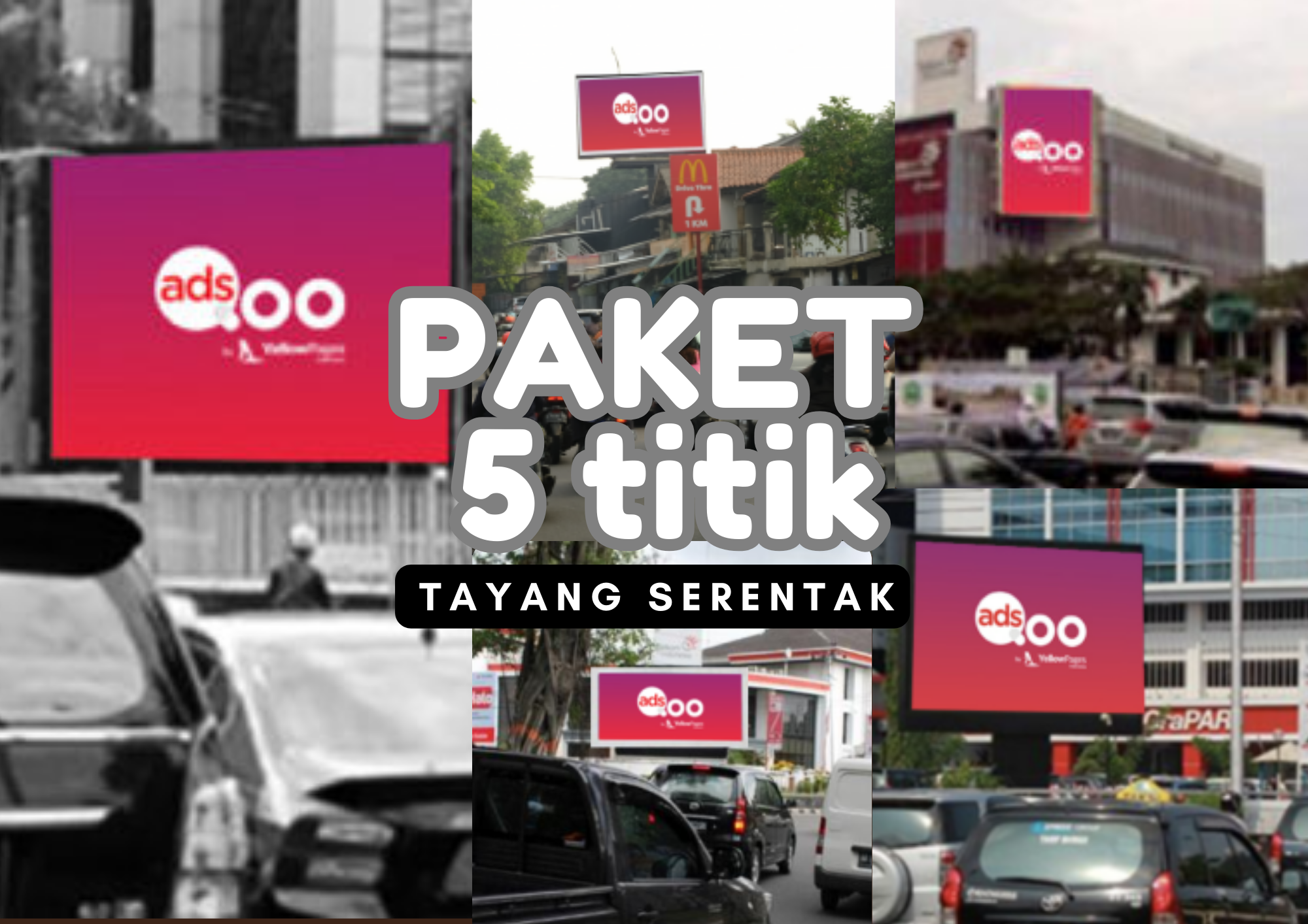 Paket 5 Videotron Lokasi Kota Besar | Iklan Videotron Murah | Jakarta, Bandung, Yogyakarta, Semarang