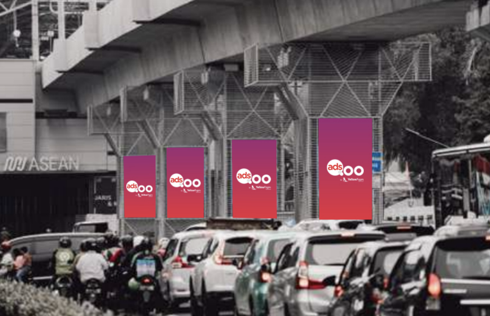 LED PILLARS MRT Stn Asean, Jakarta