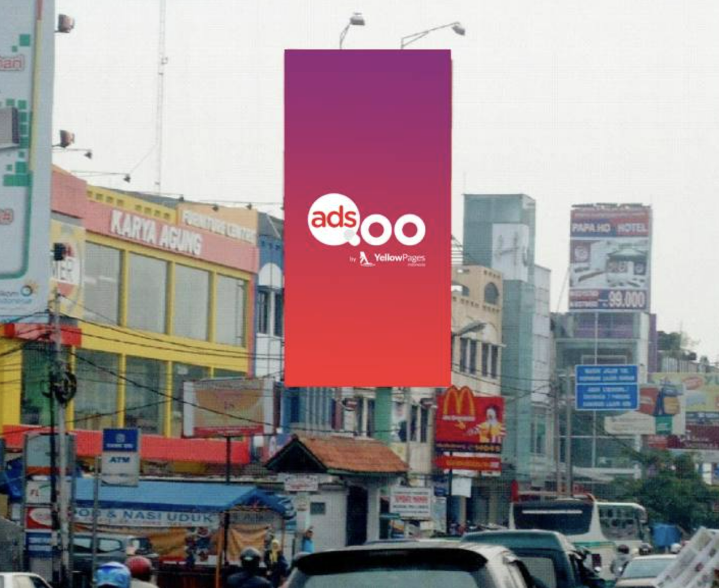 Perempatan Warung Jambu arah kota bogor